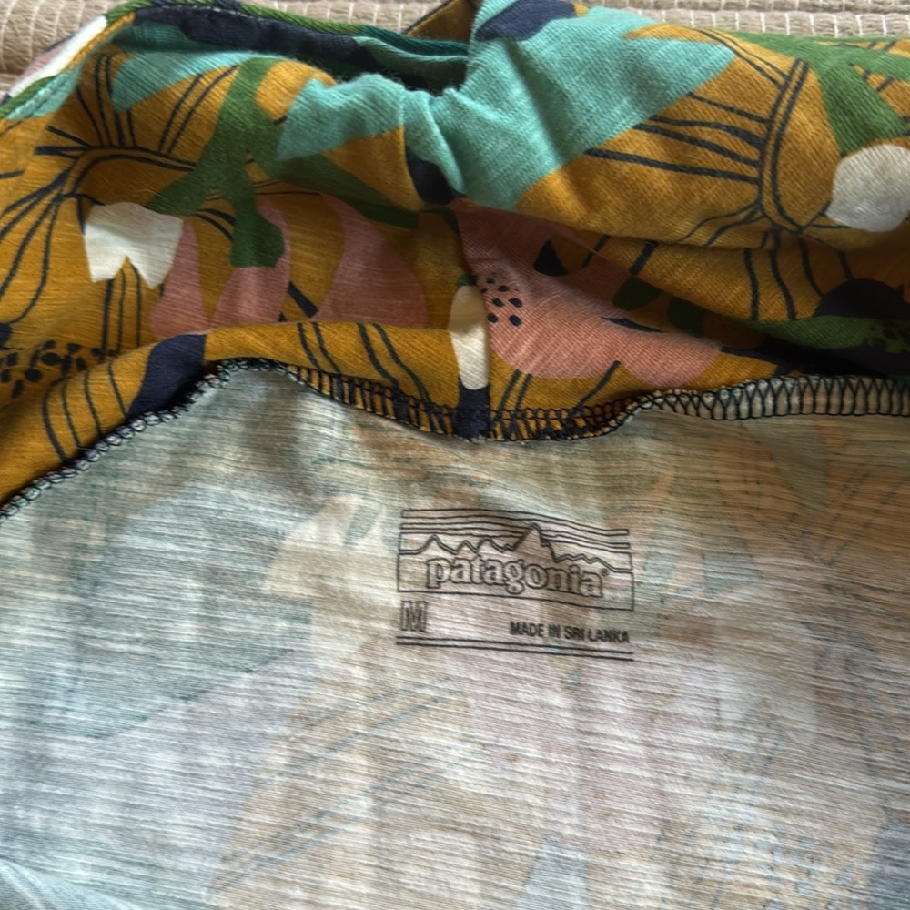 Patagonia Amber Dawn Dress Organic Cotton Wild Big Spanish blue women’s medium - Picture 7 of 11